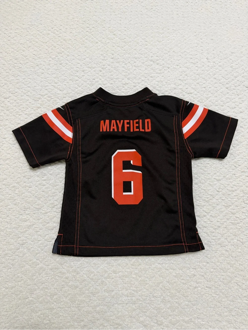 Authentic Nike On Field Cleveland Browns Baker Mayfield Jersey Kid’s Size 24 M